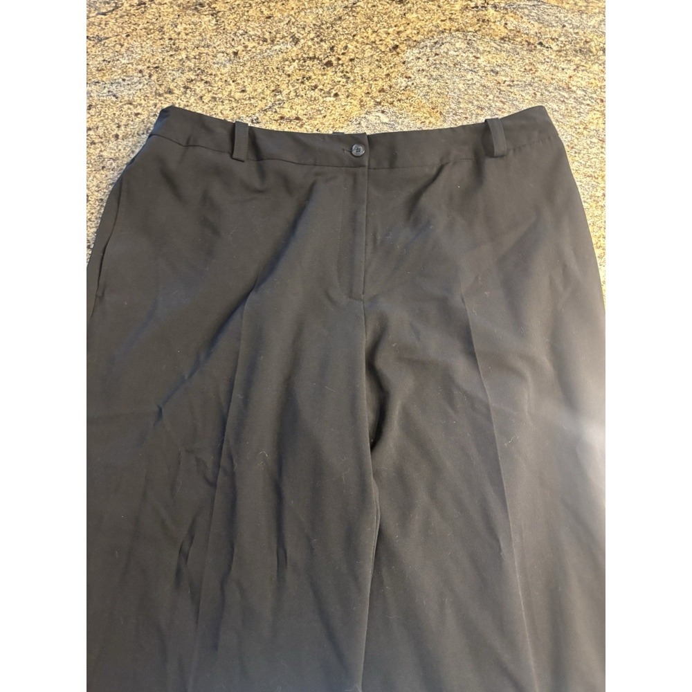 Evan Picone Womens Size 16W Black Straight Leg Dress Pants Stretch Career Work